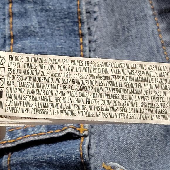 Forever 21 Blue Skinny Jeans Stretch High Rise Casual Denim Women's Size 28 Zip - Picture 4 of 10